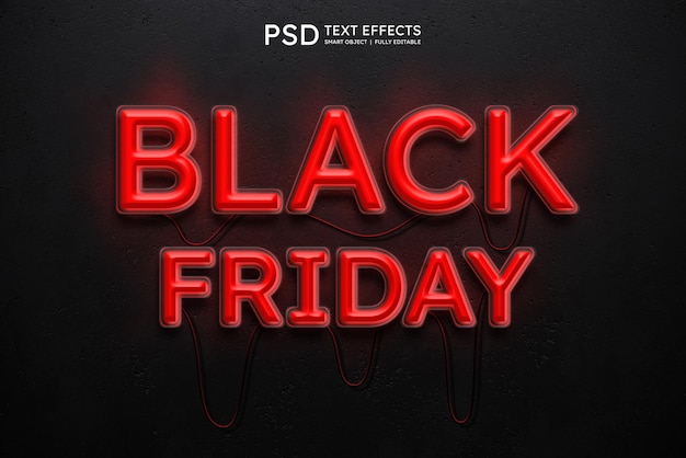 Efeito de estilo de texto Black Friday