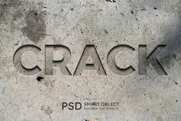 Efeito de estilo de texto crack