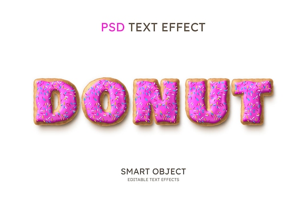 Efeito de estilo de texto donut
