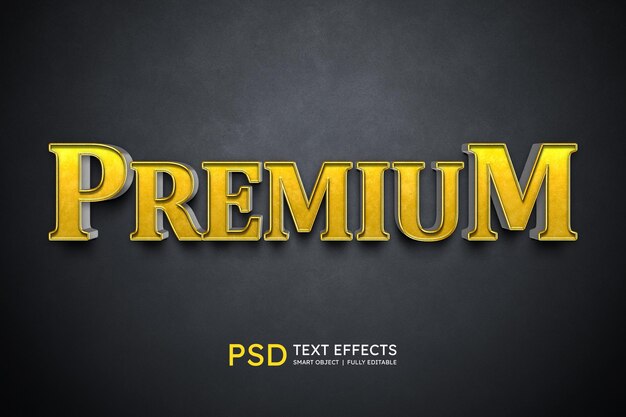 Efeito de estilo de texto premium