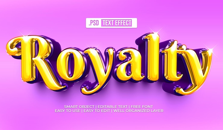 Efeito de estilo de texto real