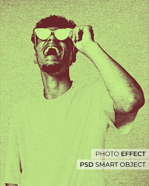 Efeito de foto de linhas pop