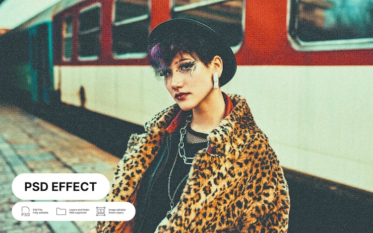 PSD grátis efeito de foto vintage