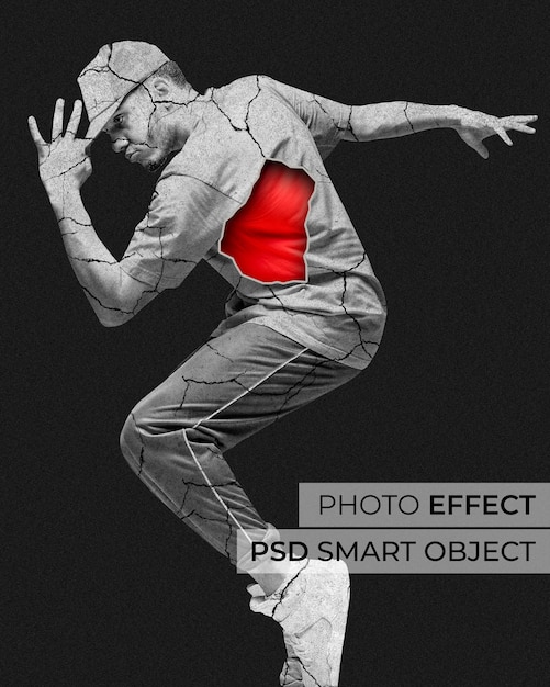 PSD grátis efeito de foto