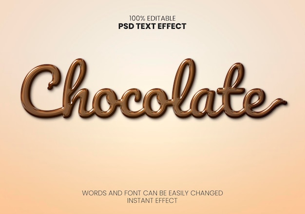 Efeito de Texto Chocolate