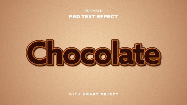 Efeito de texto chocolate