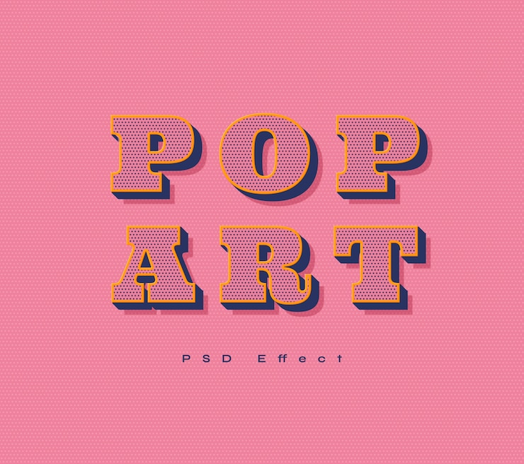 PSD grátis efeito de texto de arte pop