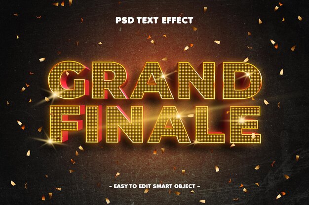 Efeito de texto PSD do Grand Finale