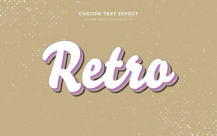 PSD grátis efeito de texto vintage 3d
