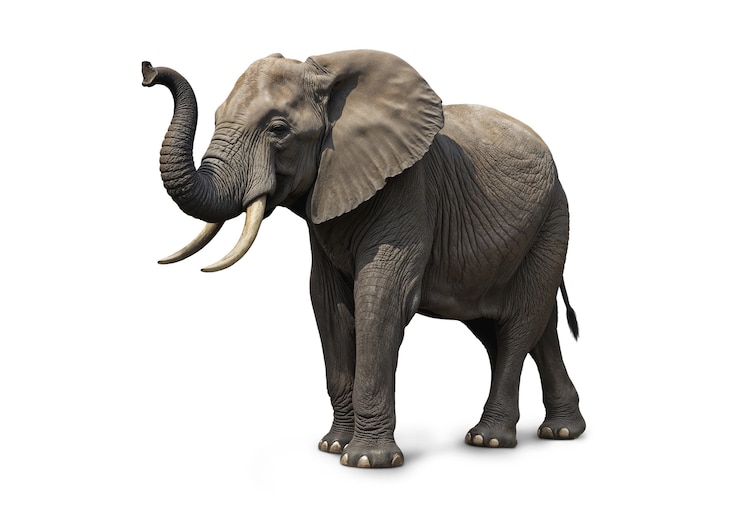PSD grátis elefante majestoso isolado