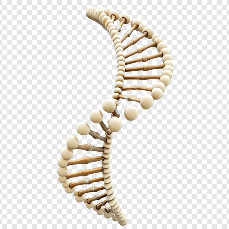 PSD grátis elegante cadeia de dna bege em espiral graciosamente ciência natureza código genético