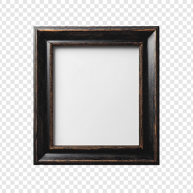 Elegante moldura de madeira preta Uma tela em branco para suas memórias