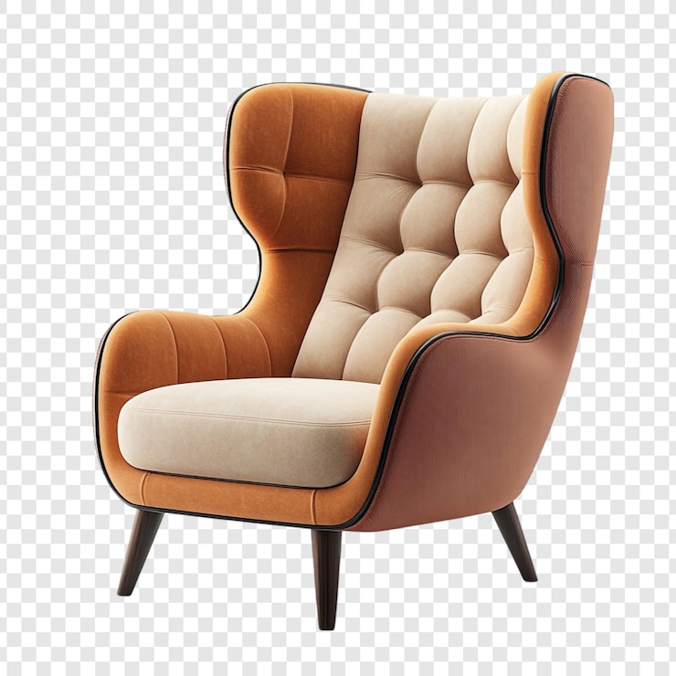 PSD grátis elegante poltrona de dois tons comfort e design de luxo