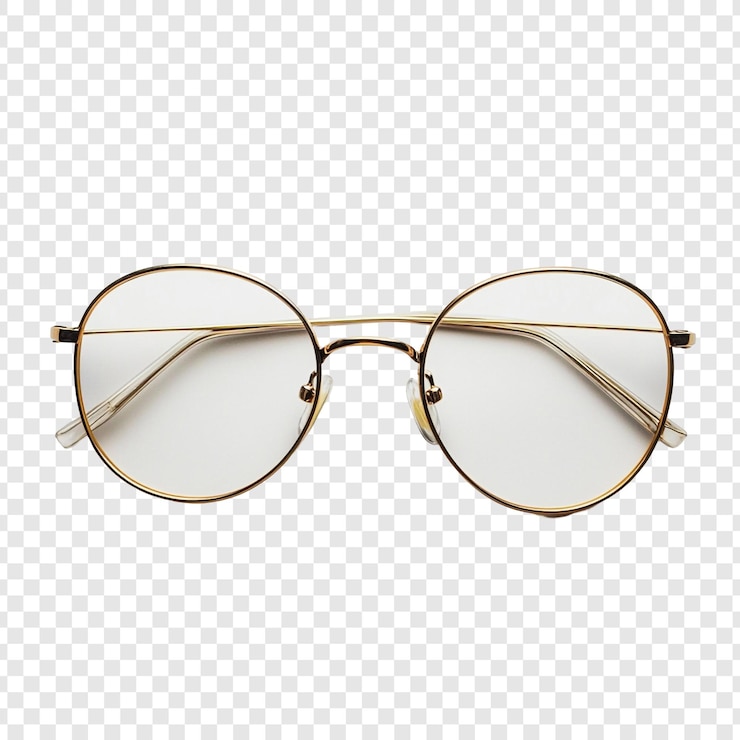PSD grátis elegantes óculos redondos de ouro, um acessório de moda
