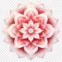 PSD grátis elemento de design fractal de mandala com padrão de flores isolado em fundo transparente