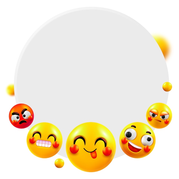 Elemento de quadro emoji isolado