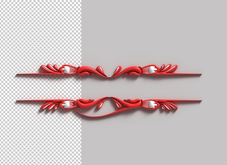 PSD grátis elementos de decoração de divisores de banner floral abstrato