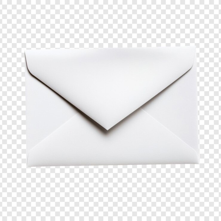 PSD grátis envelope branco em branco um design simples, limpo e minimalista