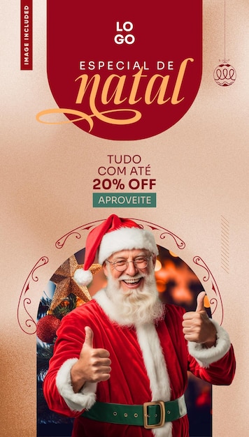 Estórias de modelos de mídia social especial de feliz natal