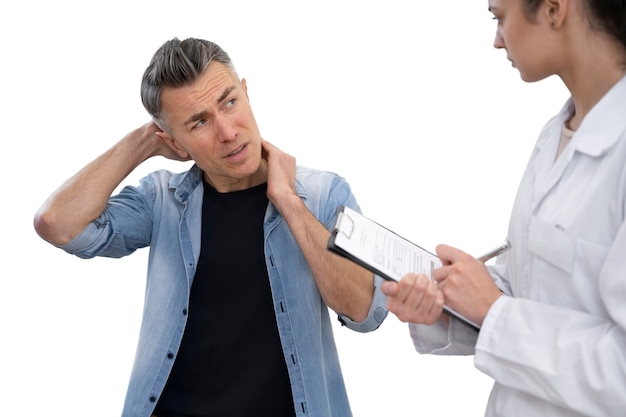 Exame médico de rotina do paciente