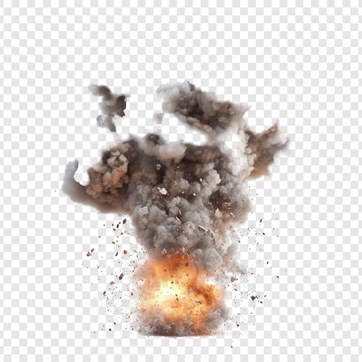 PSD grátis explosão poderosa uma imagem dramática de uma explosão intensa