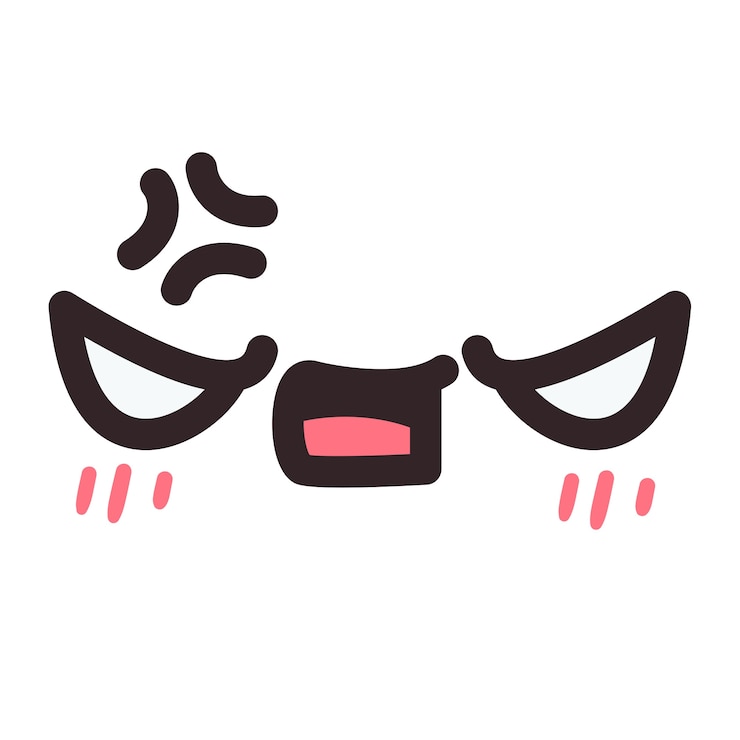 PSD grátis expressão facial kawaii