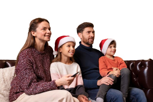 PSD grátis família feliz passando o natal juntos