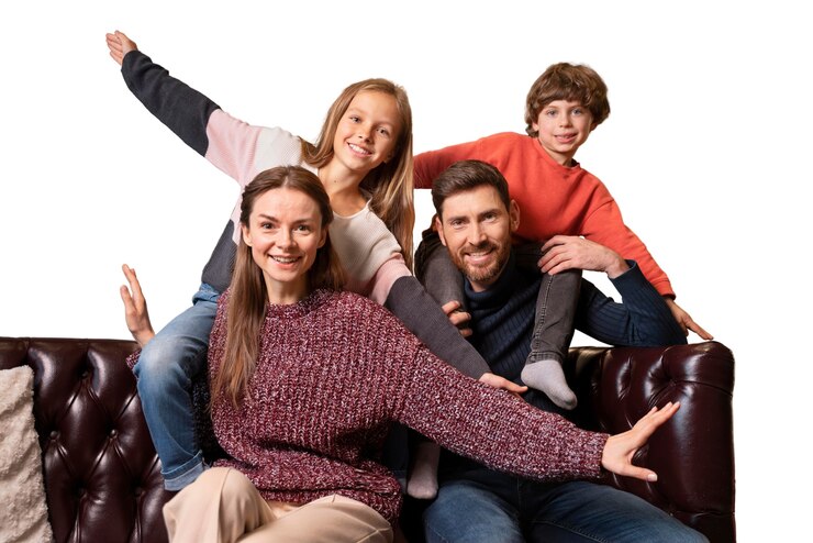 PSD grátis família feliz passando o natal juntos