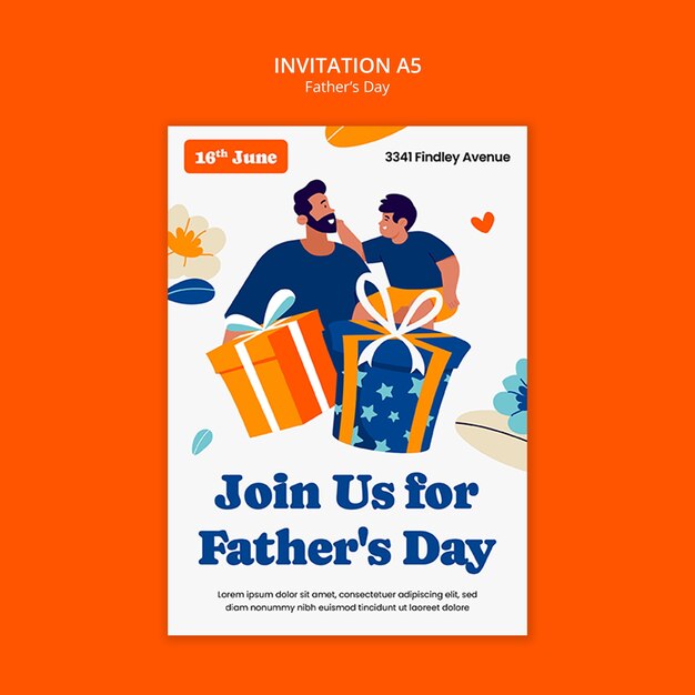 PSD grátis father's day template design