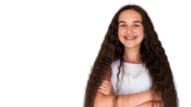 Fechar o retrato de expressão infantil
