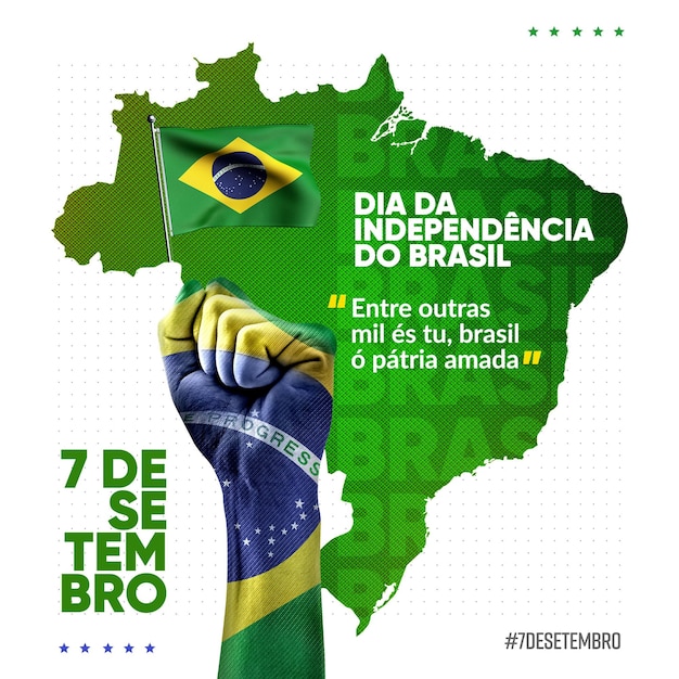 PSD grátis feed de mídia social do dia da mãe independência do brasil