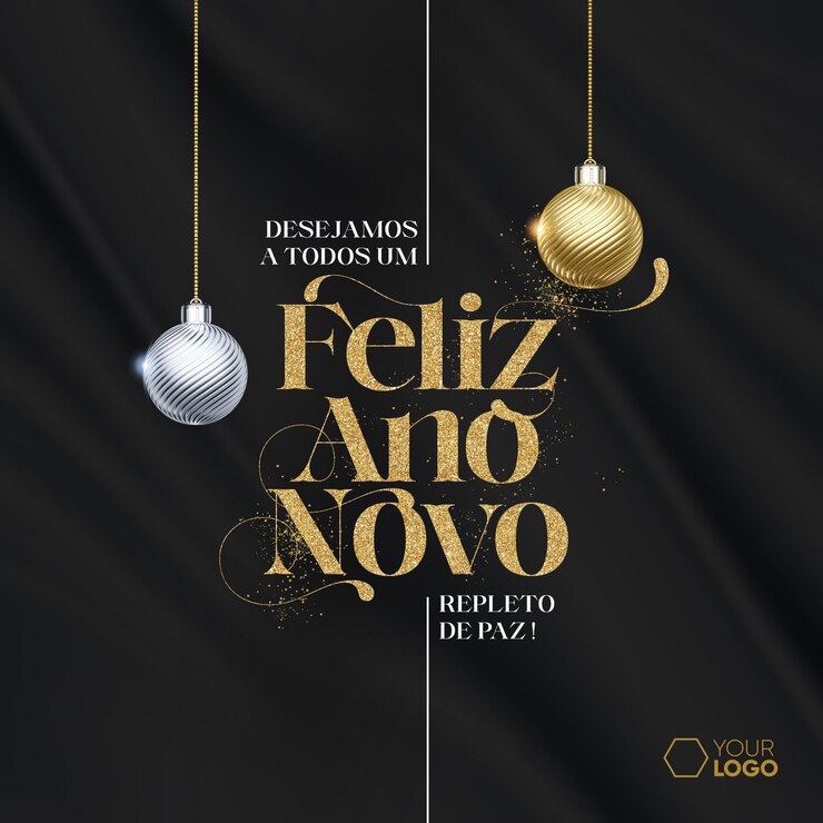 PSD grátis feed do instagram de mídia social, desejamos a todos um feliz ano novo