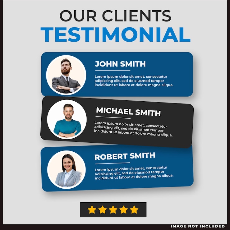 PSD grátis feedback de clientes ou banner da web de depoimento para postagem de mídia social