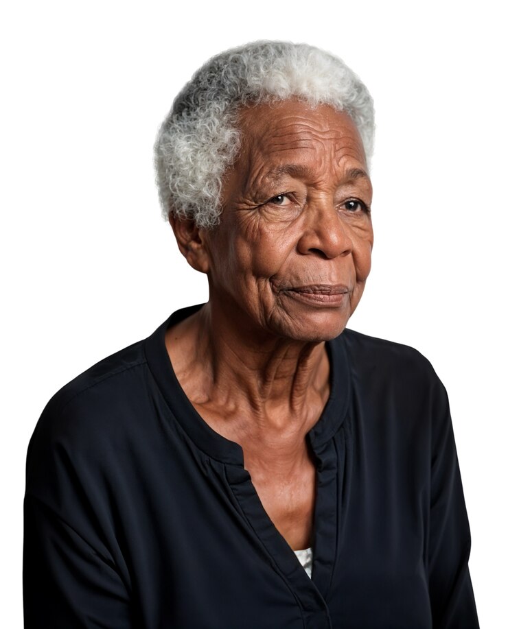 PSD grátis feliz bela mulher negra posando