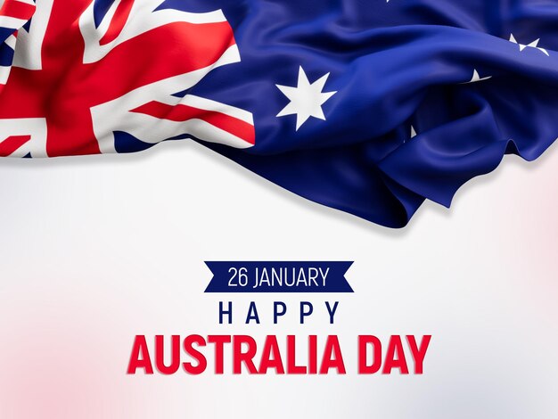 Feliz dia da Austrália, 26 de janeiro, modelo de pôster