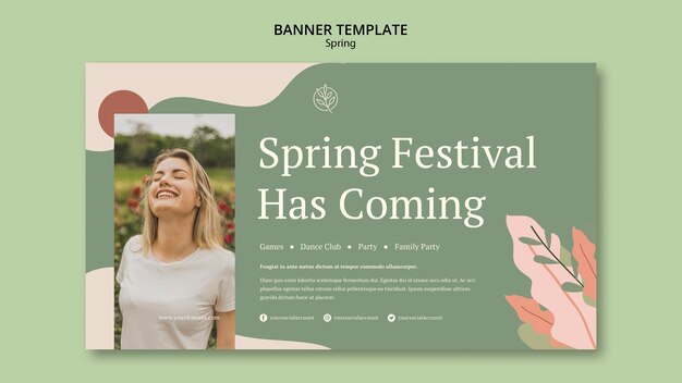 Festival da primavera tem vindo modelo de banner