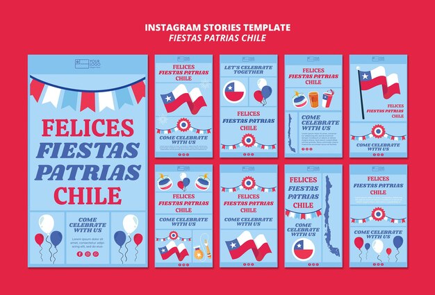 Fiestas patrias histórias do instagram do chile