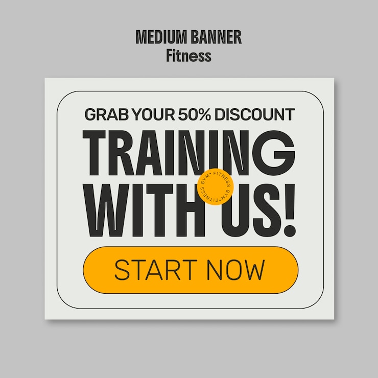PSD grátis fitness training promotion banner template