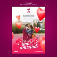PSD grátis flyer para a celebração do dia dos namorados