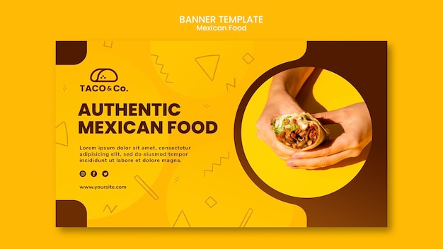 PSD grátis flyer para restaurante de comida mexicana