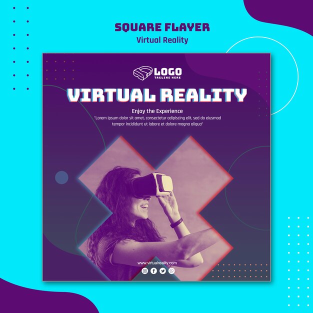 Folheto de realidade virtual