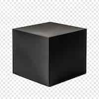 PSD grátis fotografia de estúdio de uma caixa marrom preta isolada em fundo transparente