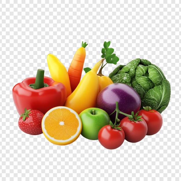 Frutas e legumes coloridos e vibrantes Alimentação saudável Almoço delicioso