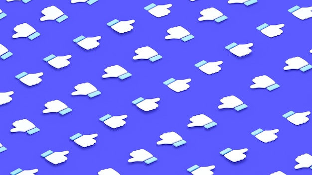 fundo 3d com elementos de mídia social