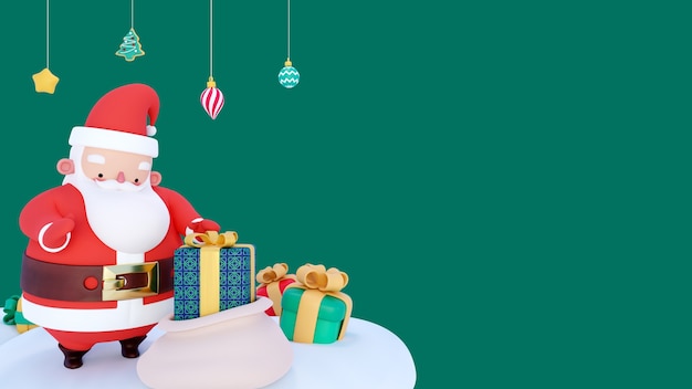 Fundo 3d para a celebração da temporada de natal