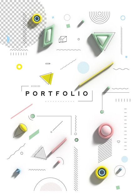 Fundo abstrato ilustração digital 3d design de pôster
