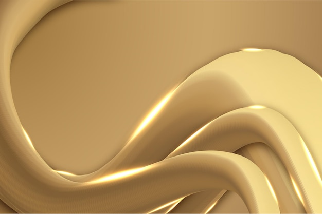 Fundo colorido com fluido de onda dourada
