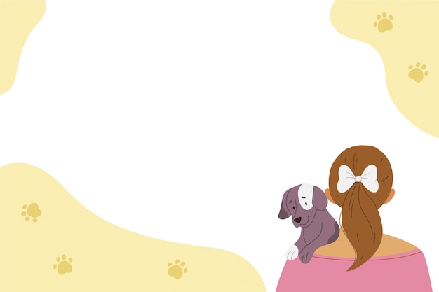 Fundo de animais de estimação desenhado à mão