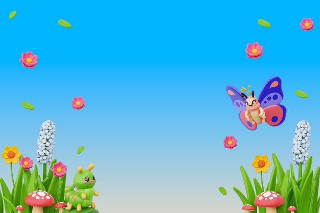 Fundo de natureza e insetos