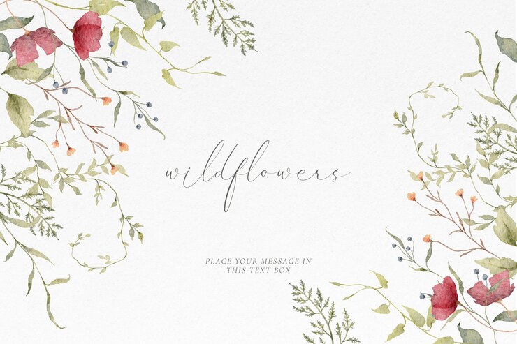 PSD grátis fundo floral aquarela elegante